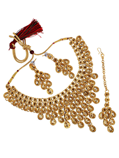 Necklace Set and Earrings with Tika For Women & Girls