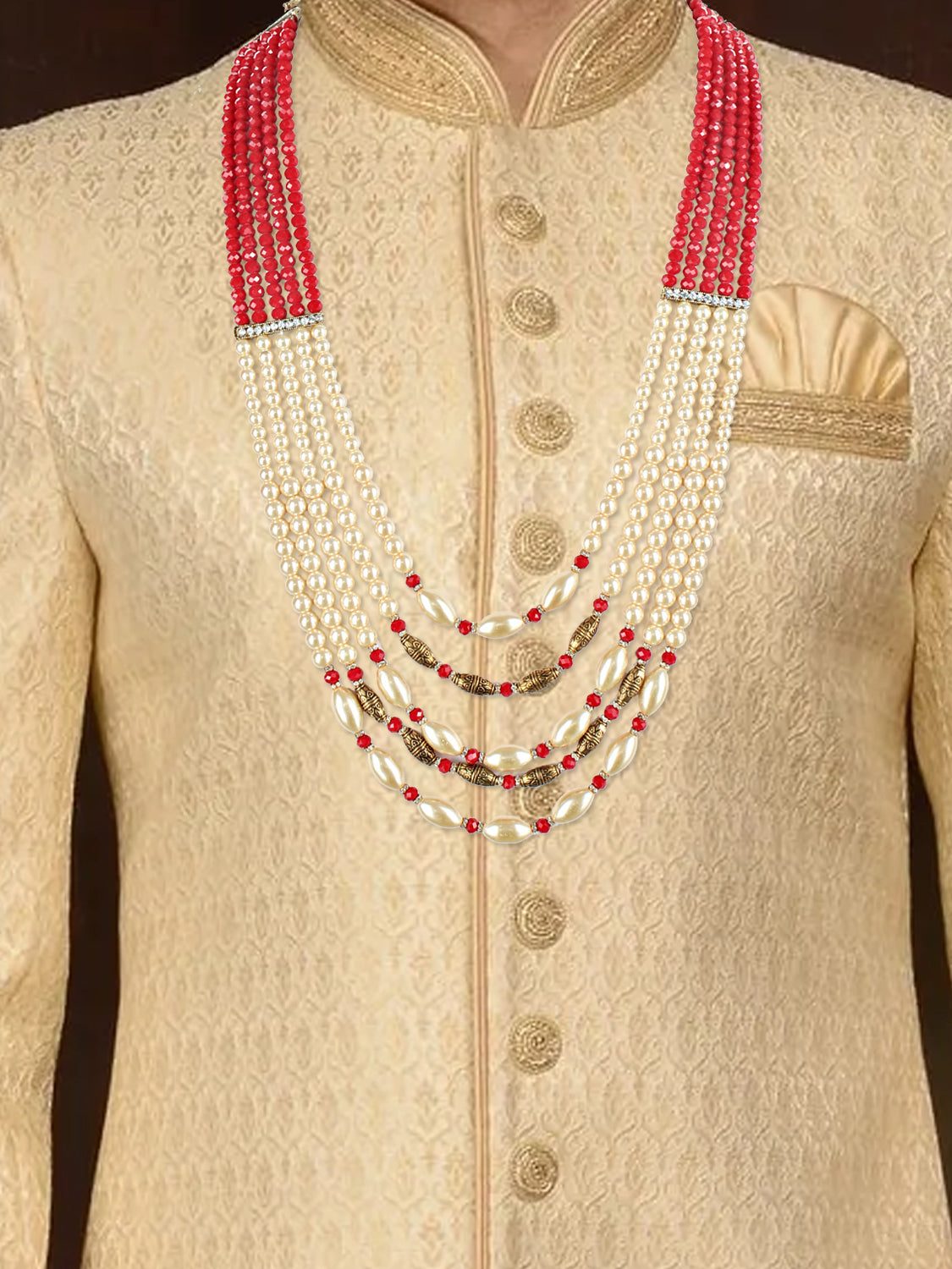 Maharaja Haar Groom Necklace Set for Men