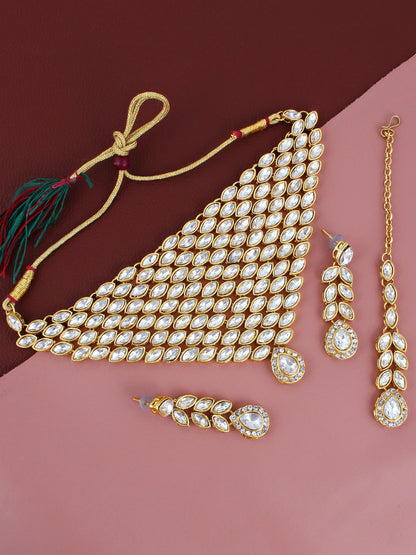 Necklace Set and Earrings with Tika For Women & Girls