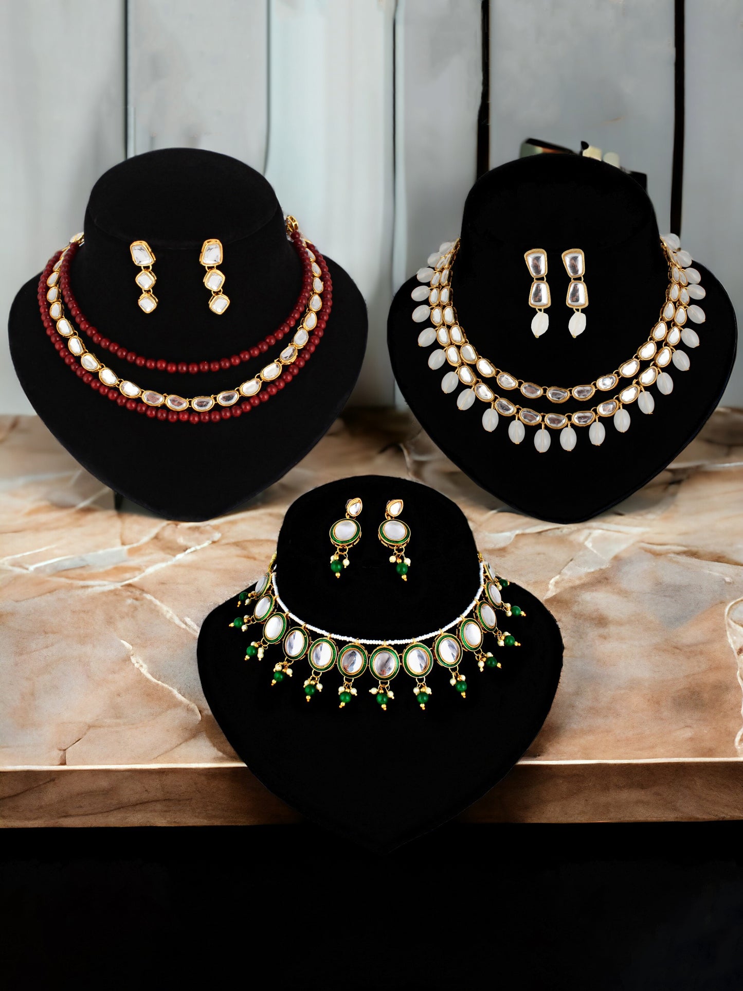 Kundan Necklace Set For Women & Girls