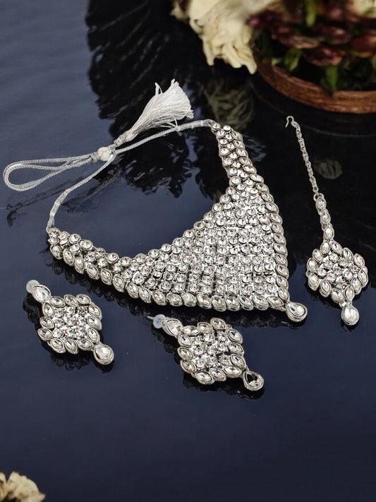 Necklace Set and Earrings with Tika For Women & Girls