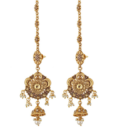 Traditional Gold Plated Stone Bridal Set