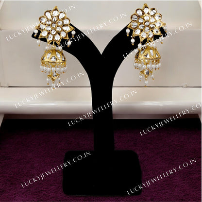 LUCKY JEWLLERY TRADITIONAL KATHAK EARRING JEWELLERY SET