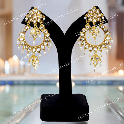 LUCKY JEWLLERY TRADITIONAL KATHAK EARRING JEWELLERY SET